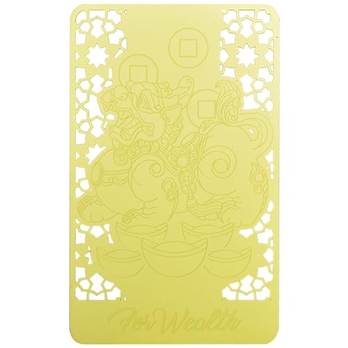 Fengshuibringluck Feng Shui Pi Yao Wealth Pi Yao Ingot Good Fortune Gold Card (Pi Xiu), FW5543