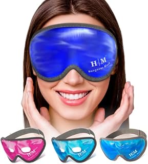 Cooling Eye Mask -HM Hangover Mask- Our Reversible Ice Eye Mask Soothes Puffy Eyes and Dark Circles - Our Cold Eye Mask Can be used Hot or Cold and Helps to Relieve Headaches, Sinus Pain or Bruising