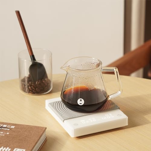 Image of TIMEMORE Coffee Scale Basic 2.0 Electronic Espresso White Scale with Water Flow Rate and Timer Function, Free Switching of Ounce /kg Units, Digital Scale for Kitchen /Baking /Cooking