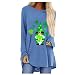 Langärmliges T-Shirt-Oberteil mit St. Patrick's-Print für Damen 3513 passende Paar t-Shirt – Damen Sister Kurzarm mit lustige Aufdruck – Zwei mädchen Sommer Tops Damen Freizeit Sport Dance fitn