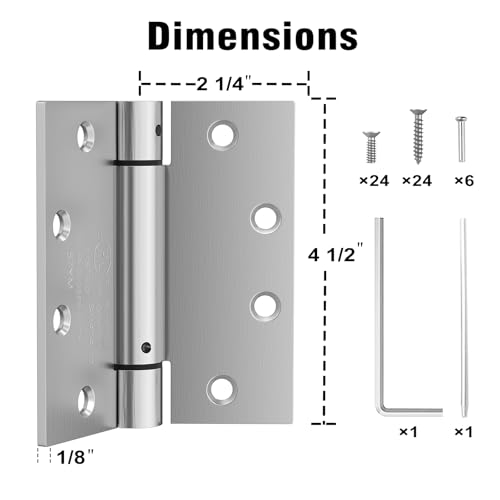 Bubxo 3 Pack Self Closing Door Hinges 4.5 Inch, Spring Loaded Door Hinges by Bubxo - Used condition - Image 2