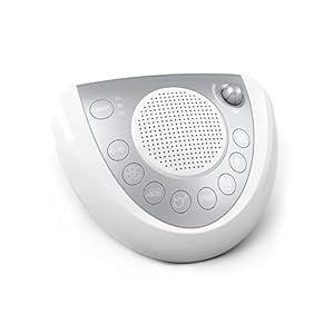 Sound Machine, White Noise Machine for Sleeping Adults Baby Kids, Portable Sound Therapy with 24 Soothing Sounds, Timer&Memory Function, Plug in or Battery Operated, 5 Volume Levels, USB Charge Port