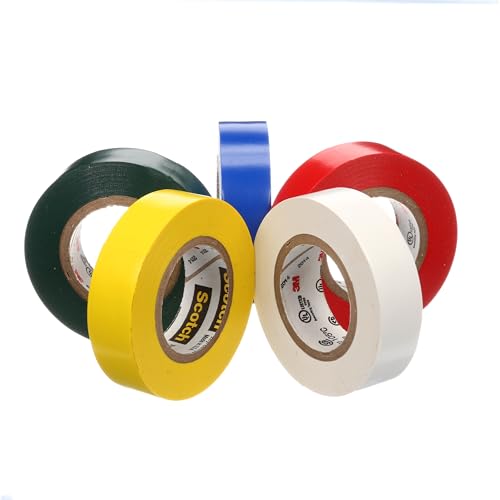 Image of Scotch Vinyl 35 Electrical Tape, 5 Rolls, Multi-Color Pack, Ideal for Cable Jacket Repair & Electrical Insulation, Premium Vinyl Material, Indoor & Outdoor Use, High Adhesion (10457DC), 2-Pack