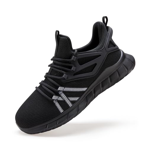 Coolprince Boys Girls Shoes Tennis Sneakers Lightweight Breathable Athletic Running Walking Shoes For Kids Black Size 6 cover