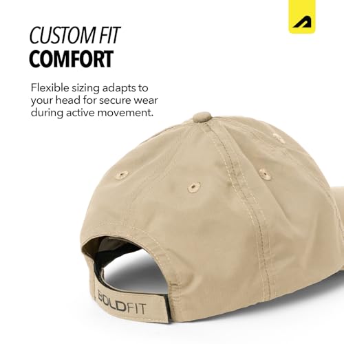 Image of Boldfit Sports Cap for Men & Women, Lightweight Quick Dry Foldable Baseball Cap with Adjustable Strap, Breathable Sun Protection Hat for Running, Gym, Cricket, Travel & Outdoor Activities