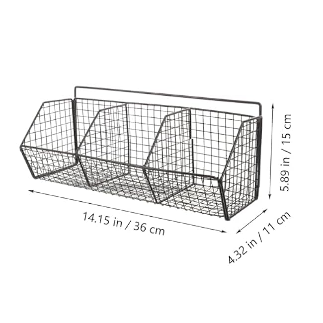 Amosfun Wall Mounted Kitchen Storage Rack Metal Shelf for Dish Cloths Onions Ginger and Garlic Space Saving Organizer for Kitchens and Easy to Clean Design