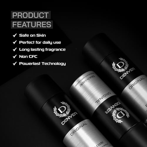 Image of Denver Black Code Icon & Original - 150 ML Each, Pack of 2| Deodorant For Man