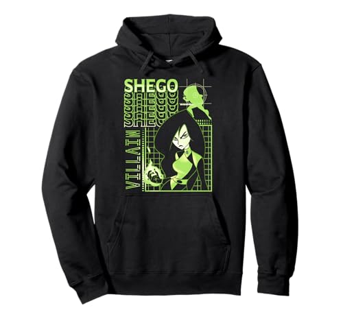 Pullover hoodie Disney Kim Possible Shego sweat à capuche imprimé pour adulte
