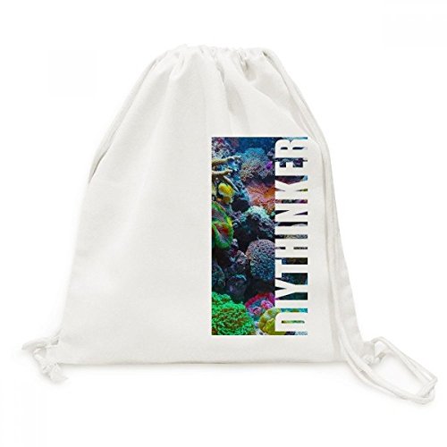 Sac à dos toile thématique sciences corail pour ranger vos affaires