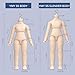 YMY New OB11 Normal Size GSC 1/12 BJD Doll Body - Joint Movable Doll Model Action Figure（Normal White-4.2 in）