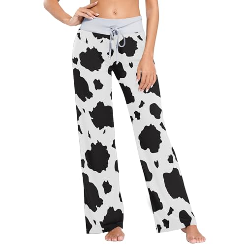 Women's Pajama Pants Comfy High Waist Lounge Casual Wide Leg Pj Bottoms with Pocket