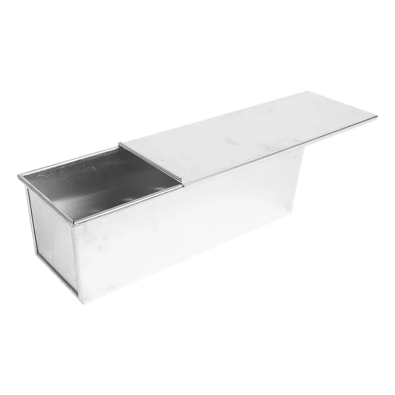 Teglia Forno Scatola for Toast Teglie da Forno in Acciaio Inossidabile Pane Pagnotta Stampo for la casa Coperchio Contenitori riutilizzabili in Lega di Alluminio con(34X13.5X12CM)