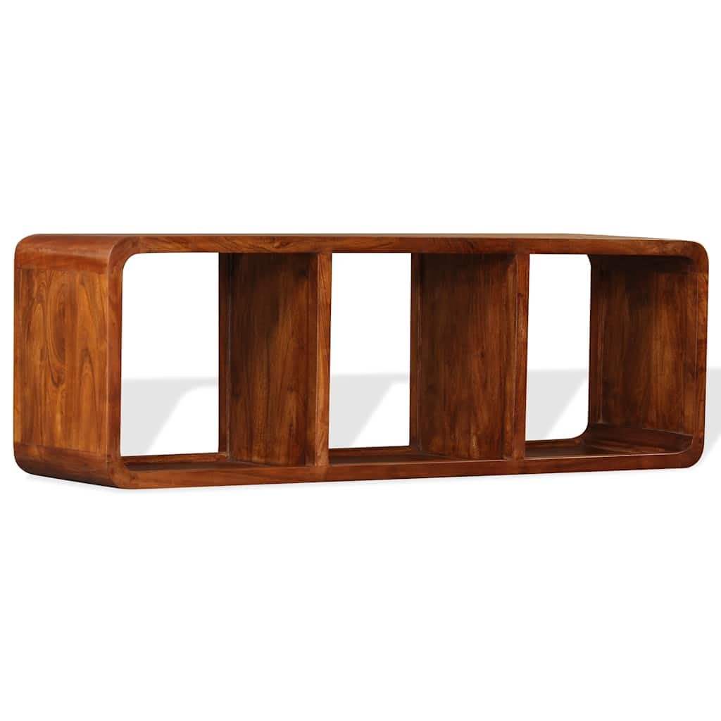 Mobile basso per TV in legno di acacia massiccio, 120 x 30 x 40