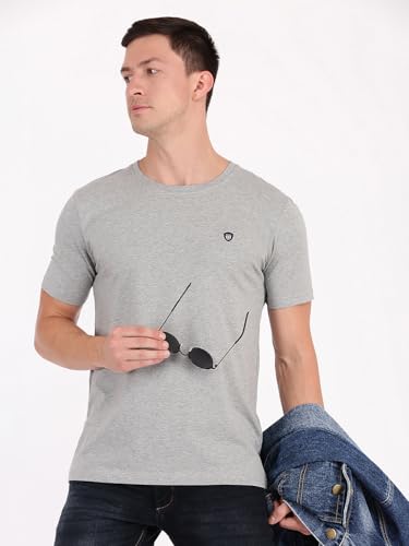 Image of Macroman M-Series Smartz Basics Half Sleeve Round Neck Stretch T-Shirt for Men, Cotton Blend (Pack of 1)