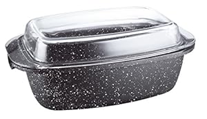 Kamberg 0008048 Aluminiumguss Bräter mit Glasdeckel