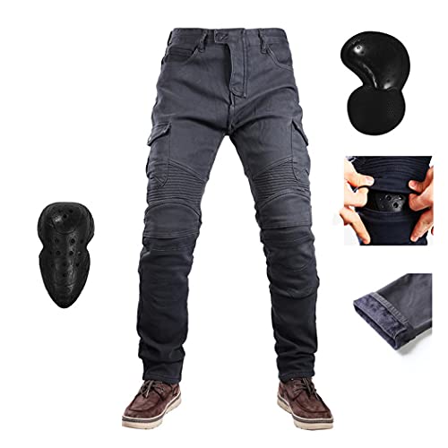Pantalon d'hiver coupe-vent homme avec protection genoux anti-froid