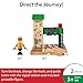 BRIO World Signal Station Set - 2-Piece Wooden Train Track Toy with Interactive Red Light and Figurine - FSC Certified - Compatible with All BRIO Railway Train Toys - Kids Ages 3 & Up