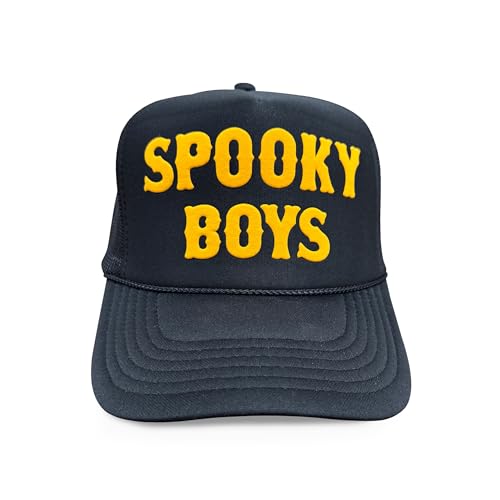 NACRE APPAREL Puff Printed Trucker Hat Vinyl Printed Choose Design Foam Halloween Fall Trucker Hat4