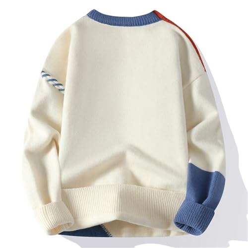 Men Sweaters Patchwork Pullovers Korean Streetwear Pullover Clothing4