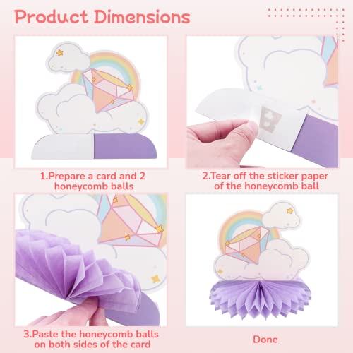 Yhomu Unicorn Honeycomb Party Centerpieces, Rainbow Unicorn Honeycomb Centerpieces, Honeycomb Table Toppers For Girls Birthday Party Decorations, Theme Party Centerpieces, Kids Birthday Favors #TOP4