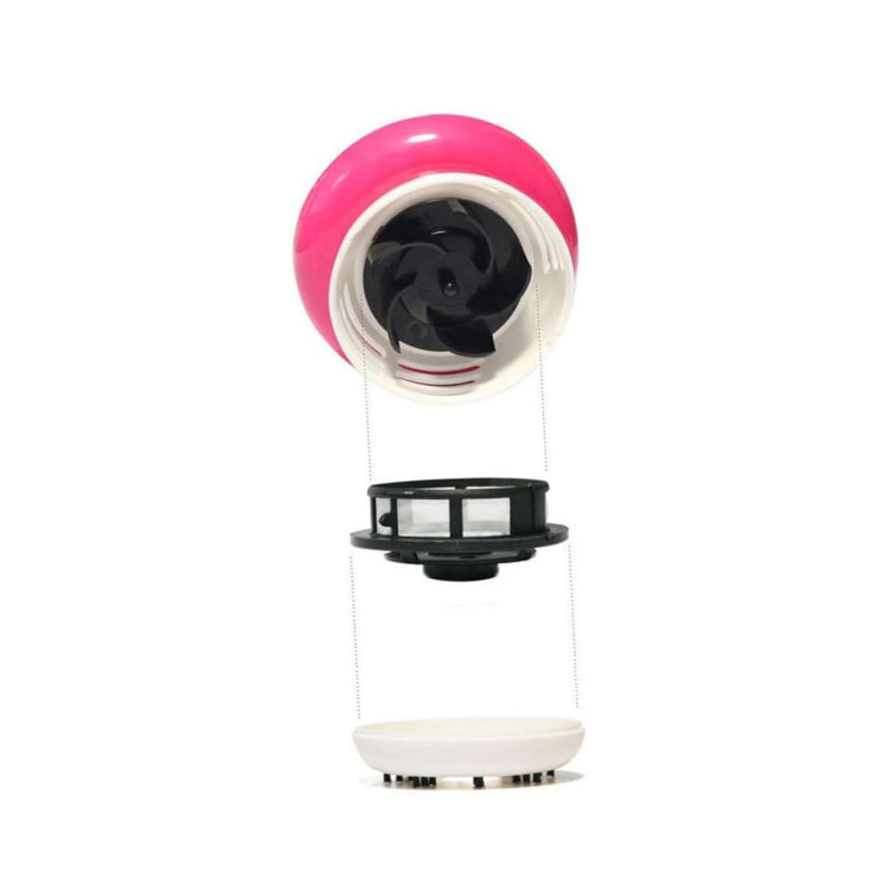 PRETYZOOM 3pezzi Mini Aspirapolvere Portatile Ricaricabile Usb Per Scrivania Pulitore e Silenzioso e Rosa