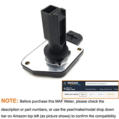 BOPART Mass Air Flow Sensor Meter MAF 19112543 AFH50M-05 for 1999 2000 2001 2002 2003 2004 2005 Buick Lesabre, 2000-2005 Chevrolet Impala & 99-02 Camaro, 1999-2005 Pontiac Bonneville 3.8L V6 & More