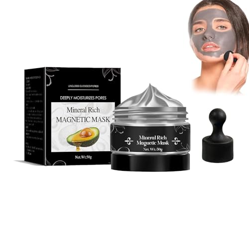 Masque magnétique nettoyant les pores, masque magnétique riche en minéraux, nettoyage en profondeur, adapté à tous les types de peau