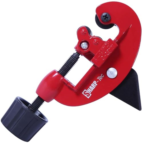 Sharp-tec 3-28mm Pipe Cutter, Adjustable Tube Cutter with Aluminum Alloy Body, Copper Pipe Cutting Tool for Plumbing with Blade for deburring