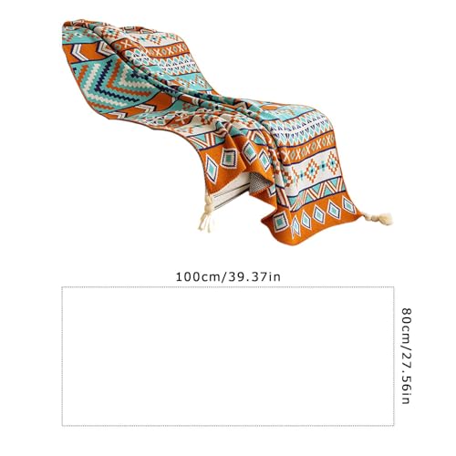 Couverture bohème tissée à pompons douce pour canapé et lit - 3