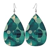 Pendientes de lágrima de cuero para mujer, diseño verde, ligeros, colgantes, joyería de moda, regalos para mujeres y mujeres