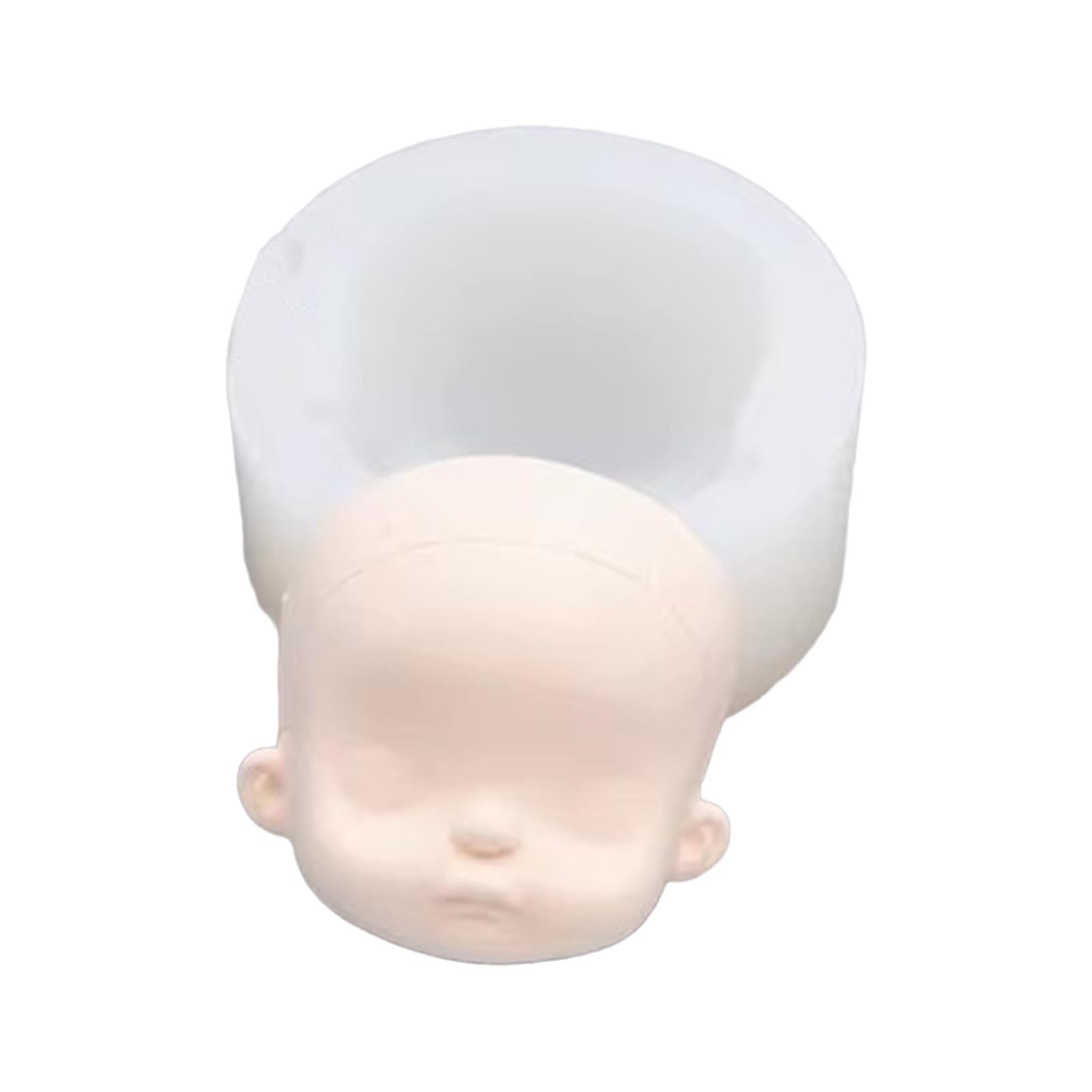NEWFT Baby Human Face 3D Clay Mold Ceramic Plaster Silicone Mold Handcraft Soap Candle Resin Tool Mould