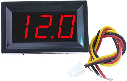 XH-B104 3 line 0-100V Digital Voltage Meter with high Precision fine Tuning Digital Meter Digital Display (Black Shell-red)