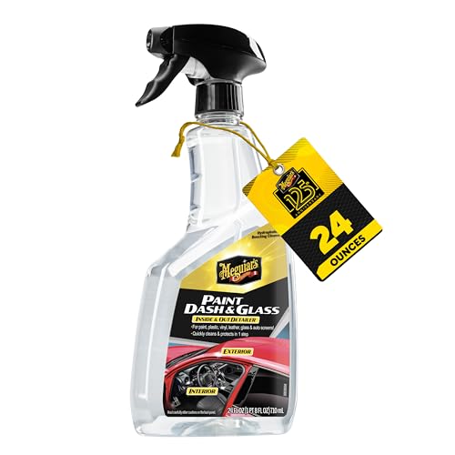 Meguiar's Paint, Dash & Glass - This Advanced Car Detailer is Perfect to Quickly Clean and Protect Your Car Inside & Out, Hydrophobic Boosted Car Cleaning for Paint, Plastic, Glass & More! 24 Oz Spray