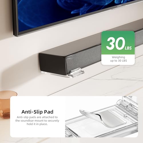 Estante de barra de sonido resistente ELETIUO soporte regulable de 30 libras 6