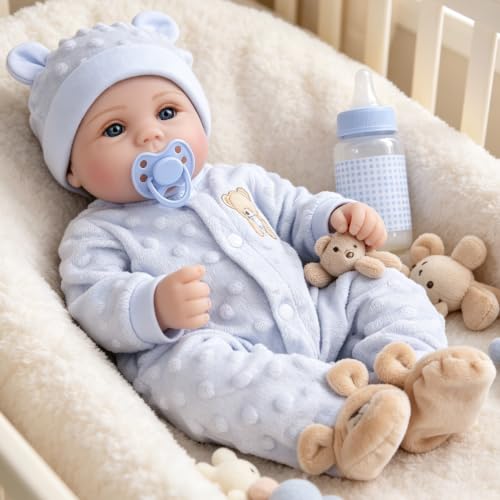 Muñeca Reborn Bebé Niño Realista 18 Pulgadas miniatura 1