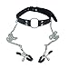 Premium Leather Necklace Stainless Steel Clips Mask