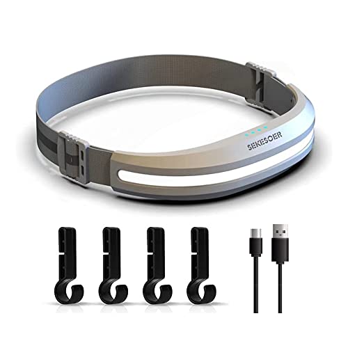 Stirnlampe LED Wiederaufladbar, Headlamp LED Sensor Stirnlampe, USB Joggen Kopflampe, Superhell 230 °Flutlicht & Scheinwerfer mit 5 Lichtmodi für Angeln, Camping (Weiß) Cover