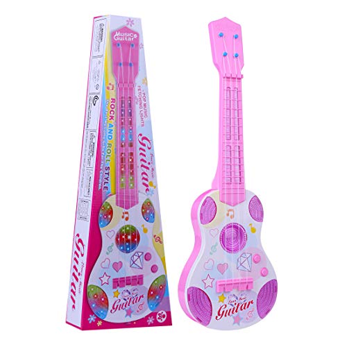 Kedoung Electric Guitar For Kids Girls Boys Age 3-5 With Strap,Toy Guitar For Toddlers With Light And Music Gifts For Kids (Pink) #TOP1