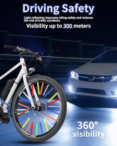 Speichenreflektoren Fahrrad Kinder Set,84 Stück Bunte Fahrrad Speichenreflektoren,360° Rundum Sichtbarkeit Fahrradstrahler,7 Farben Speichenreflektoren Fahrrad für Kinder und Erwachsene,Wiederverwendb