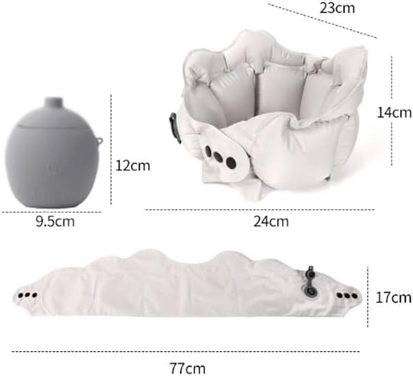 JSEIAJB Pocket Pillow Portable Pressable Inflatable U-Shaped Neck Support Headrest Scarf