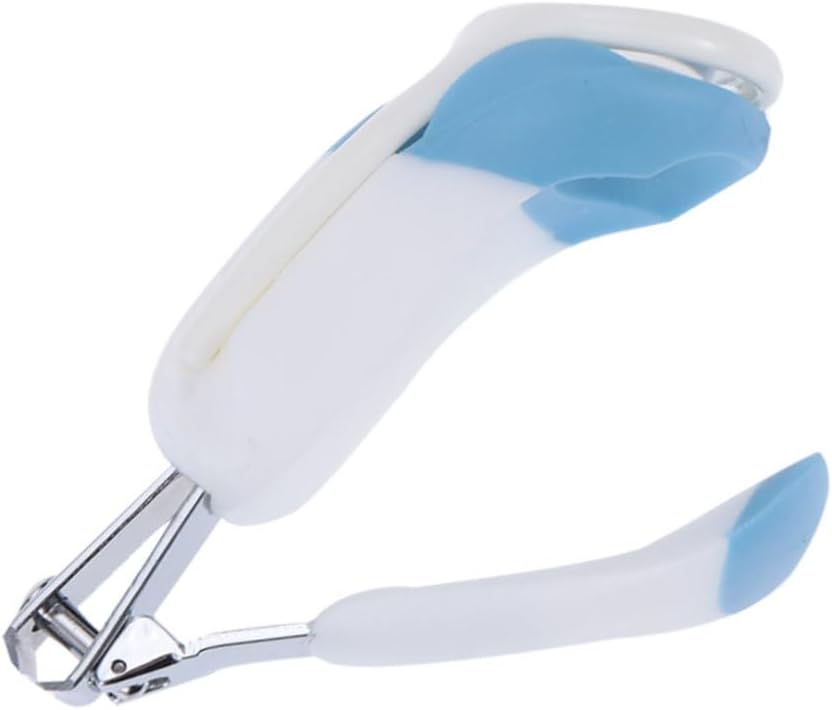 Baby Nail Clippers with Magnifying Glass Trimmer for Newborns Comfortable to Hold Nail Care Tool Blue Baby Care Suit