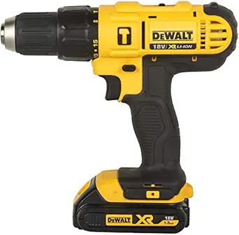 DEWALT DCD776S2 18V 13mm XR Lithium-Ion Cordless Hammer Drill/Driver with 2x1.5 Ah Batteries included (Yellow)
