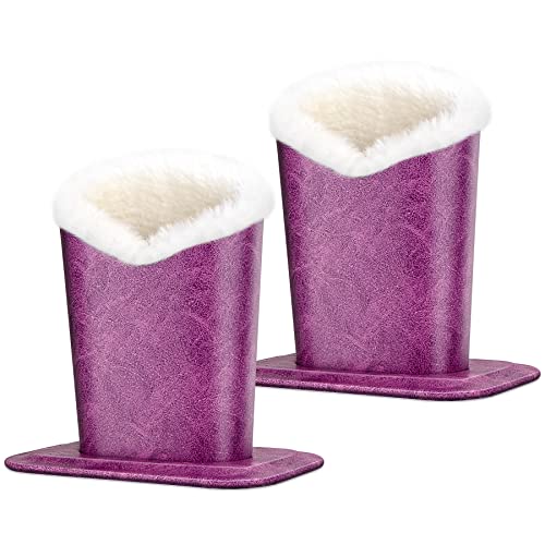 Aatacas Pack of 2 Plush Lined Eyeglasses Holder Stand Protective Glasses Case For Desks Or...