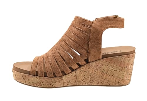 Corkys Footwear Women's Oopsie Daisey Wedge - Featuring a 2.5-Inch Heel, A Strappy and Breathable Upper, Signature Corkys Soft EVA Insoles for All-Day Wear
