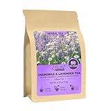 100% Pure & Premium: We carefully select premium, fresh chamomile flowers and lavender buds as raw materials, ensuring a pure tea experience. Free from additives or chemicals, each tea bag is filled with hand-picked dried flowers to create a natural ...