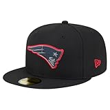 New Era Men's Black New England Patriots Color Pop 59FIFTY Fitted Hat