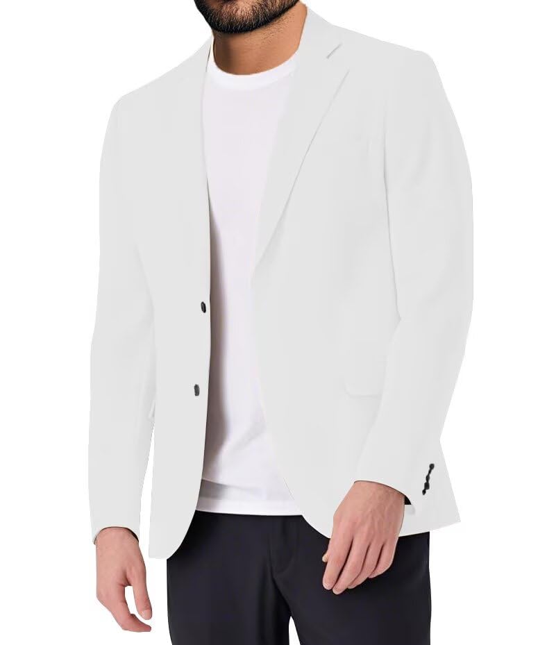 Mens Suit Jackets Slim Fit Two Button Blazers Solid Casual Suit Separates Sport Coats for Wedding Prom Business