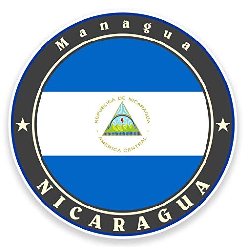 Nicaragua Flag Round Metal 0.75" Lapel Pin Hat Shirt Pin Tie Tack Pinback2
