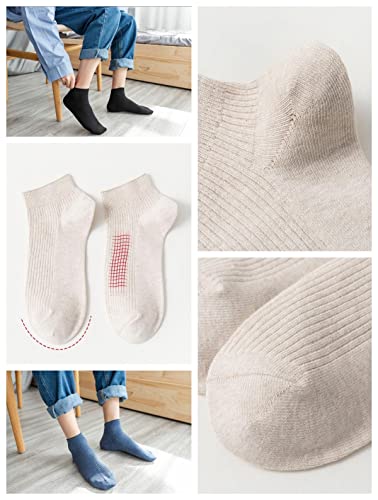 Aniler 4 Pairs Men's Cotton Odor-resistant Short Socks Thin Style for Spring and Autumn Cotton Short Socks3