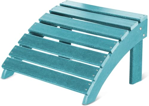 normani Gartenstuhl Fußstütze Fußliege für den Adirondack Terasenstuhl - Loungestuhö in Holzoptik aus recyceltem Plastik Farbe Türkis normani Gartenstuhl Fußstütze Fußliege für den Adirondack Terasenstuhl - Loungestuhö in Holzoptik aus recyceltem Plastik Farbe Türkis